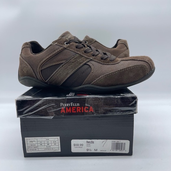 Perry Ellis America Other - Perry Ellis America Blake Men's Size 9.5 Shoes A10F381A-18 Brown Casual Sneakers